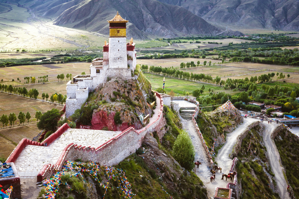 Yumbulagang Palace in Tibet jigsaw puzzle in Castles puzzles on TheJigsawPuzzles.com