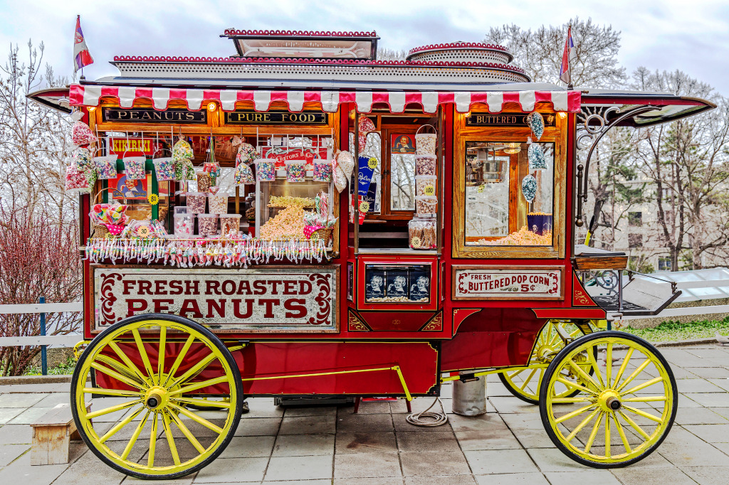 Candy Cart in Belgrade, Serbia jigsaw puzzle in Food & Bakery puzzles on TheJigsawPuzzles.com