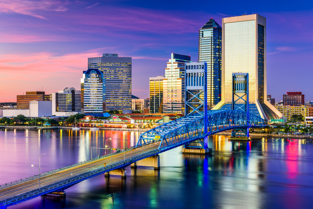 Jacksonville, Florida Downtown jigsaw puzzle in Bridges puzzles on TheJigsawPuzzles.com