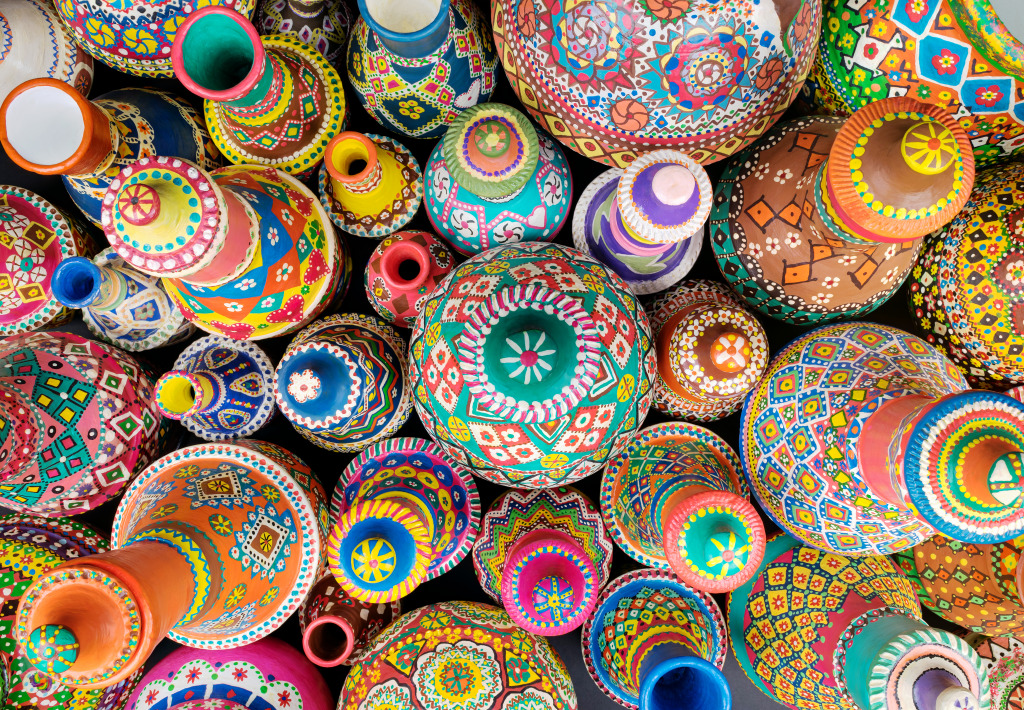 Handcrafted Egyptian Pottery Jars jigsaw puzzle in Handmade puzzles on TheJigsawPuzzles.com