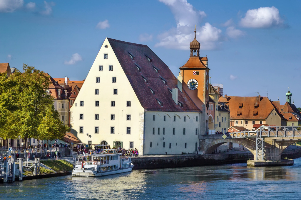 Salt Warehouse in Regensburg, Germany jigsaw puzzle in Bridges puzzles on TheJigsawPuzzles.com