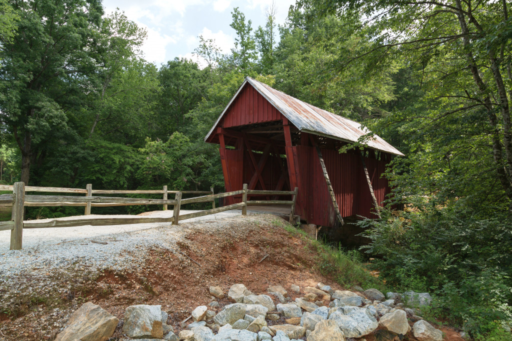 Covered Bridge In South Carolina jigsaw puzzle in Bridges puzzles on TheJigsawPuzzles.com