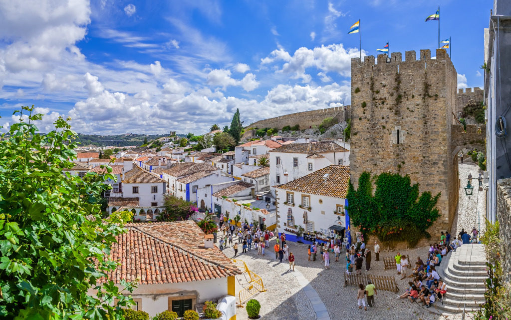 Obidos Castle Walls, Portugal jigsaw puzzle in Castles puzzles on TheJigsawPuzzles.com