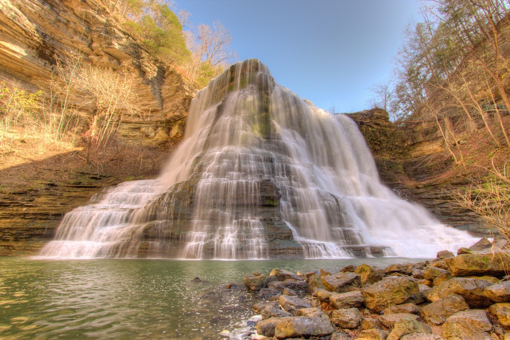 Big Falls at Burgess Falls Park, TN jigsaw puzzle in Waterfalls puzzles on TheJigsawPuzzles.com