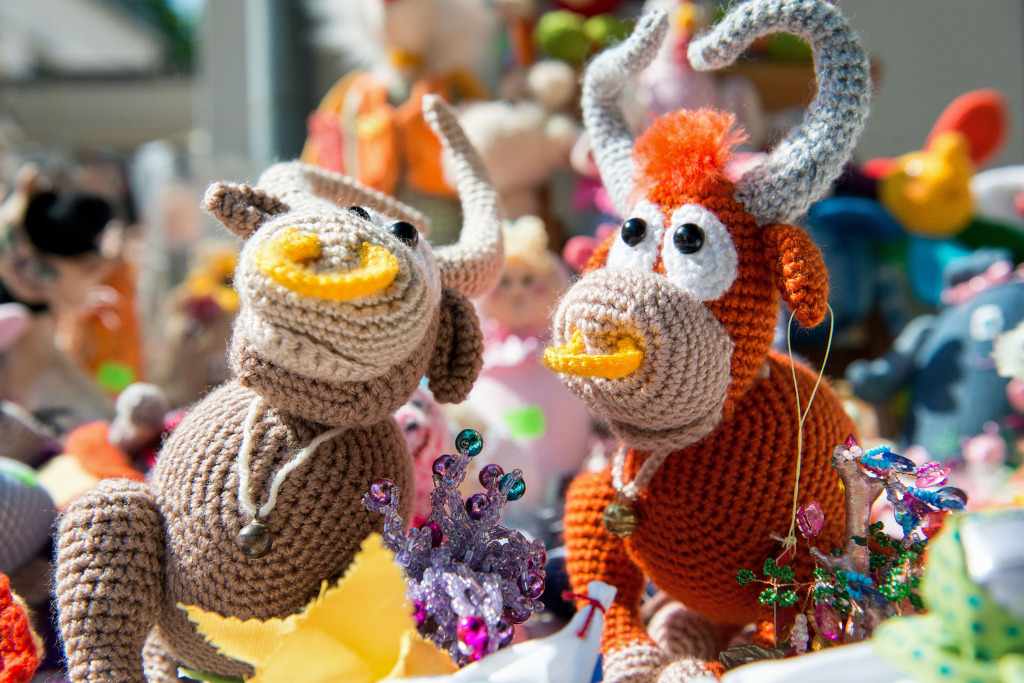 Crocheted Animal Toys jigsaw puzzle in Puzzle of the Day puzzles on TheJigsawPuzzles.com