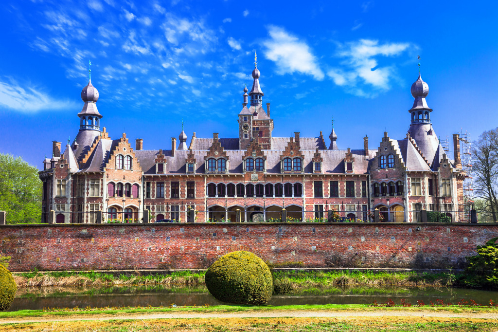 Kasteel van Ooidonk, Belgium jigsaw puzzle in Castles puzzles on TheJigsawPuzzles.com