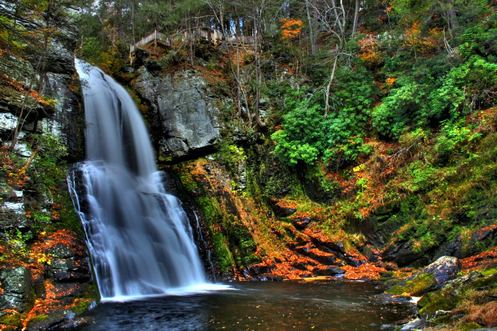 Bushkill Falls, PA jigsaw puzzle in Waterfalls puzzles on TheJigsawPuzzles.com