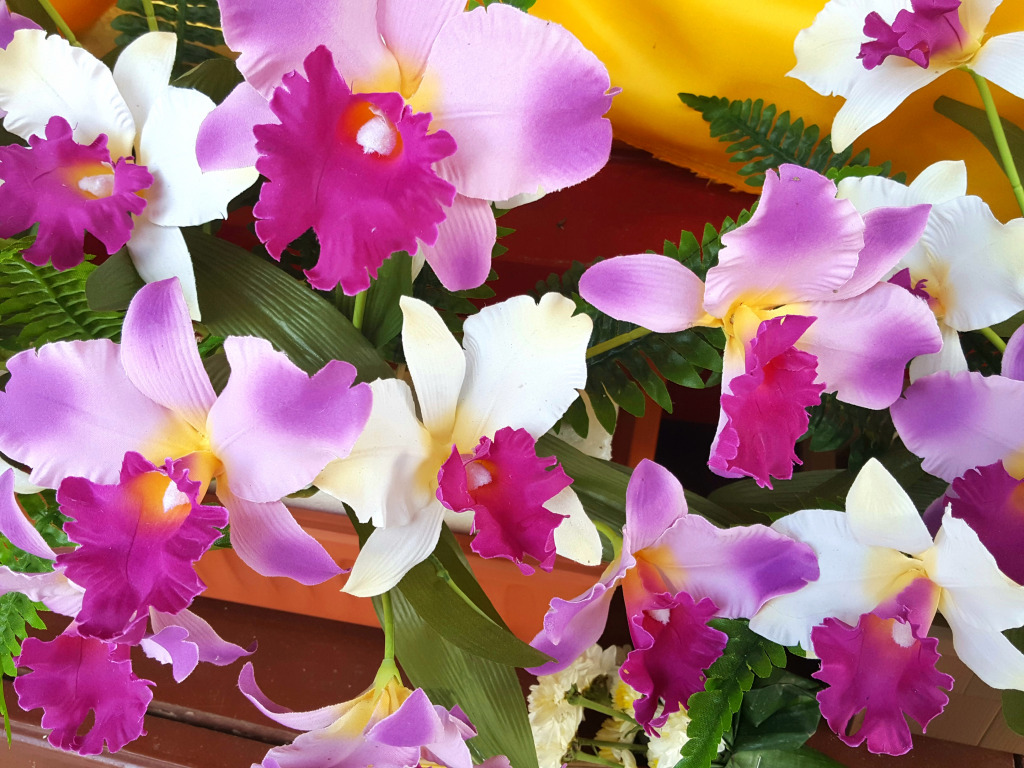 Orchid Flower Arrangement jigsaw puzzle in Macro puzzles on TheJigsawPuzzles.com