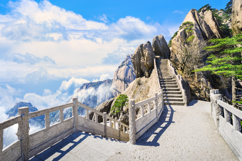 Huangshan Mountains, Eastern China jigsaw puzzle in Great Sightings puzzles on TheJigsawPuzzles.com