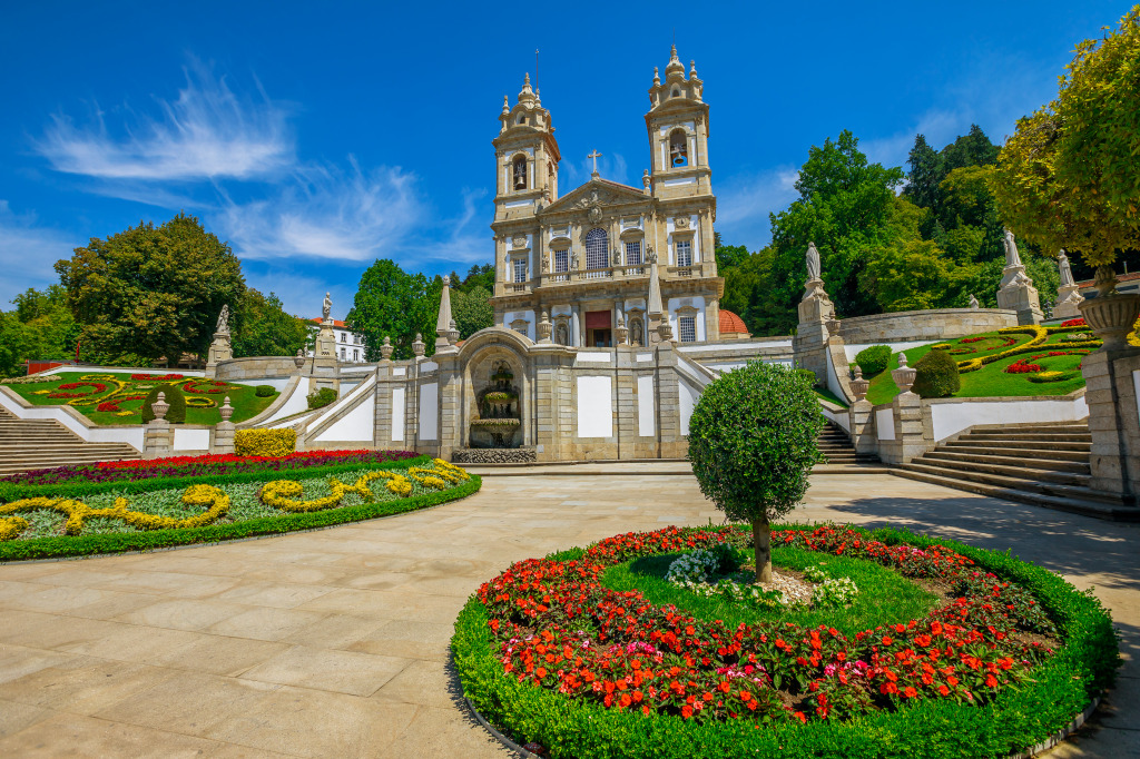 Basilica of Bom Jesus do Monte, Braga, Portugal jigsaw puzzle in Puzzle of the Day puzzles on TheJigsawPuzzles.com
