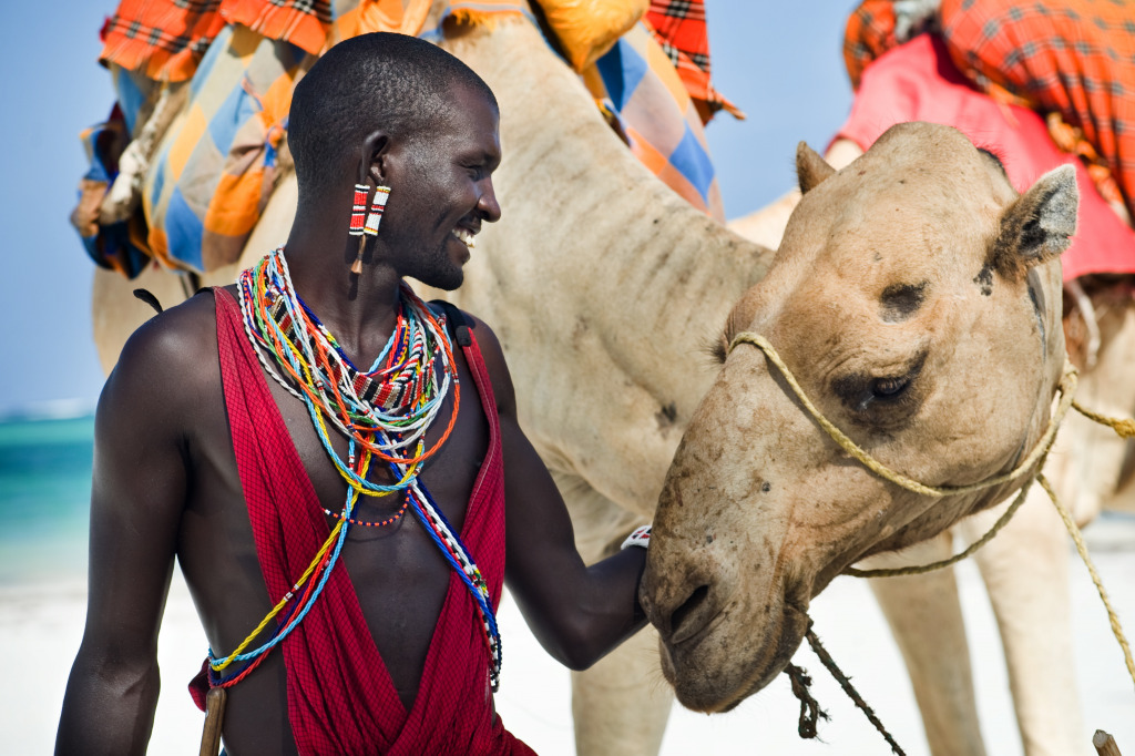 Maasai Warrior, Kenya jigsaw puzzle in People puzzles on TheJigsawPuzzles.com