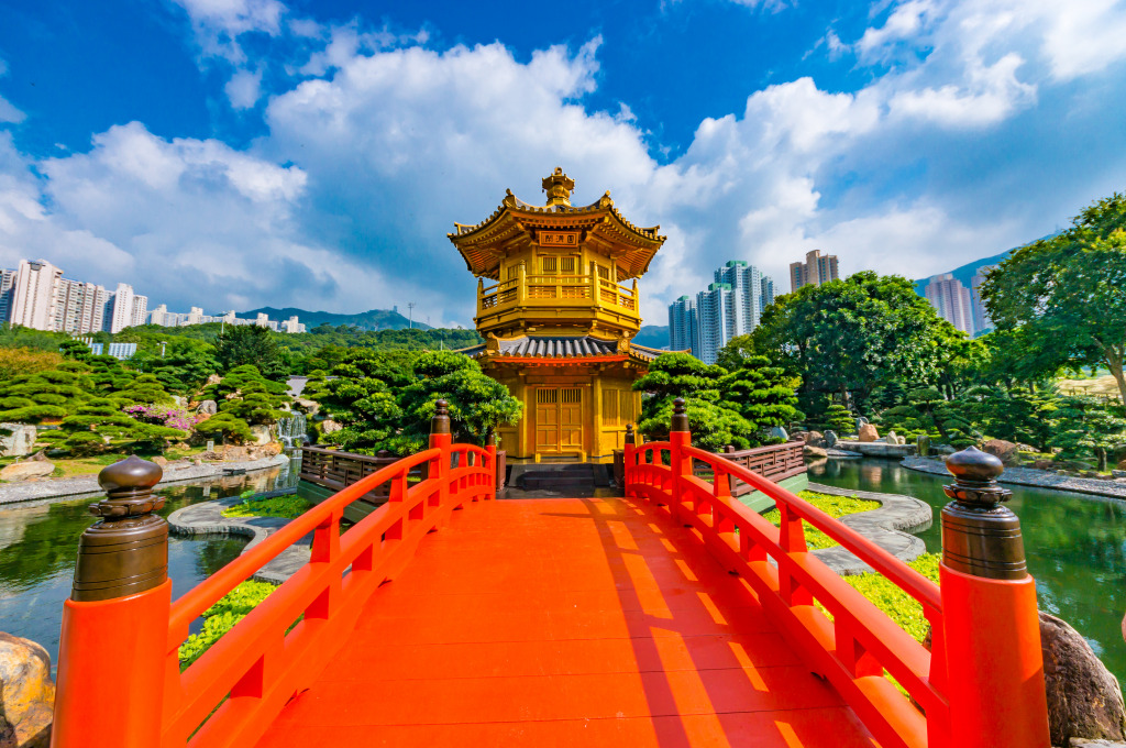 Nan Lian Garden in Hong Kong City jigsaw puzzle in Bridges puzzles on TheJigsawPuzzles.com