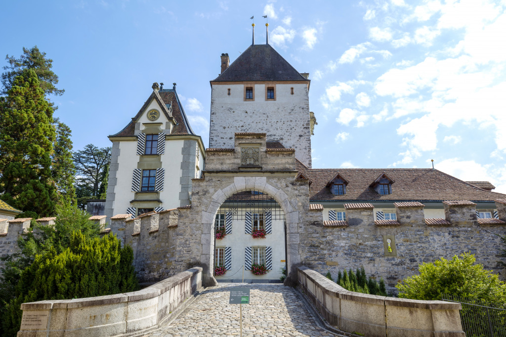 Castle Oberhofen, Switzerland jigsaw puzzle in Castles puzzles on TheJigsawPuzzles.com