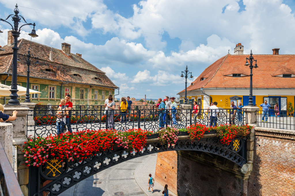 Historical Center of Sibiu, Romania jigsaw puzzle in Bridges puzzles on TheJigsawPuzzles.com