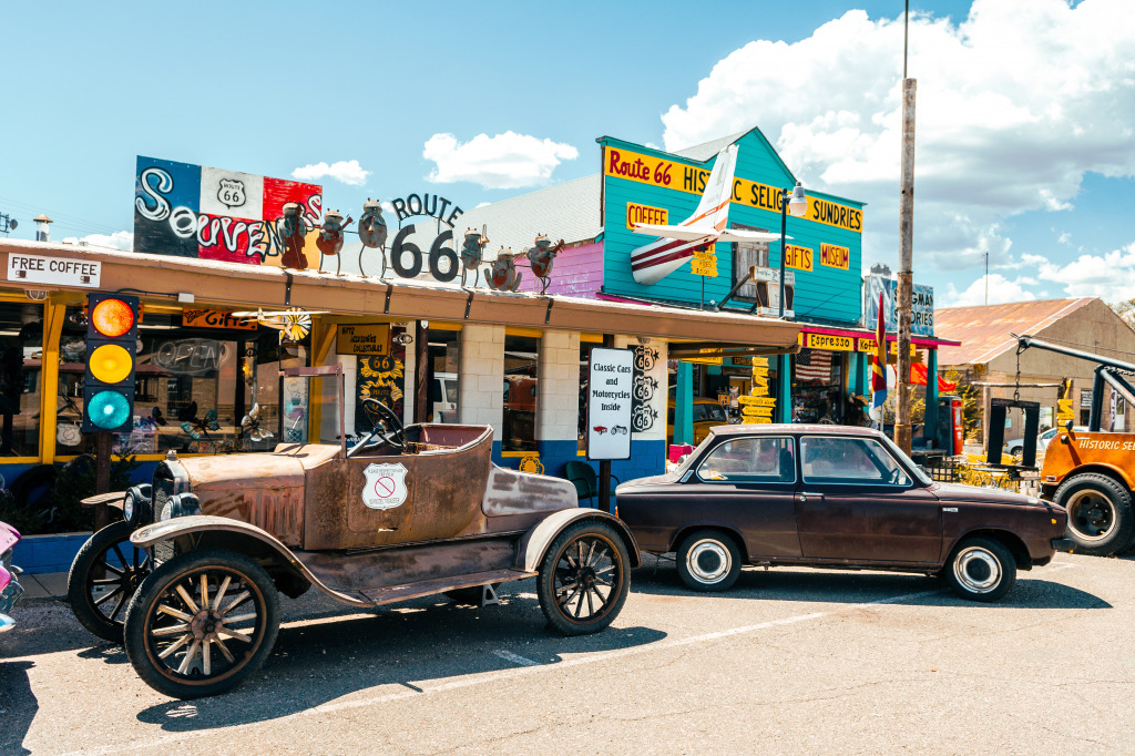 Seligman, Route 66, Arizona jigsaw puzzle in Puzzle of the Day puzzles on TheJigsawPuzzles.com