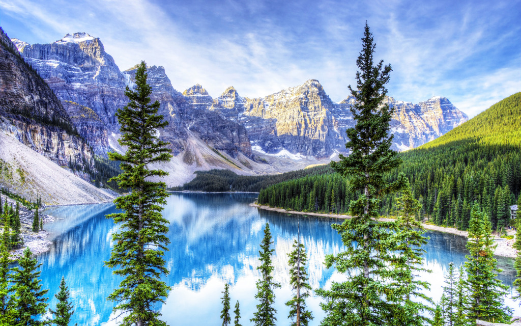 Moraine Lake, Banff NP, Canada jigsaw puzzle in Great Sightings puzzles on TheJigsawPuzzles.com