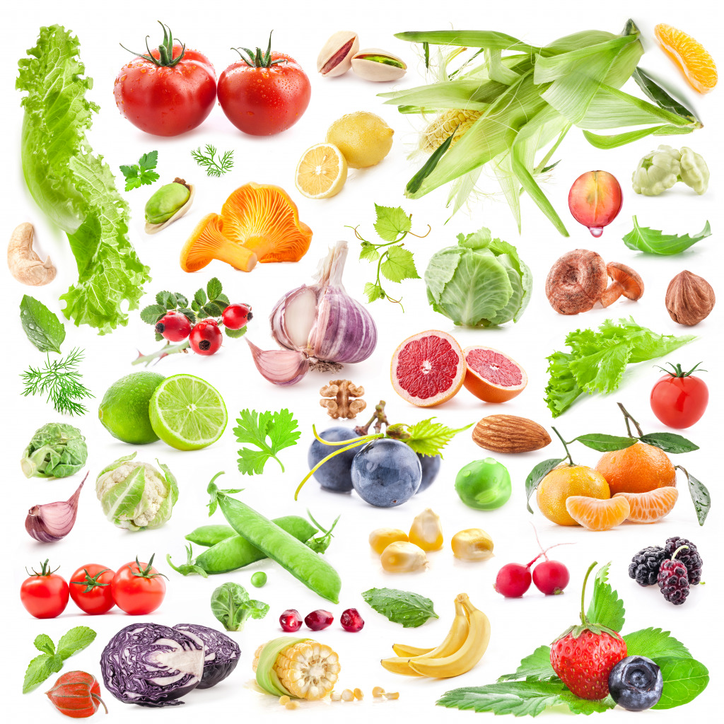 Collection of Fruits and Vegetables jigsaw puzzle in Fruits & Veggies puzzles on TheJigsawPuzzles.com