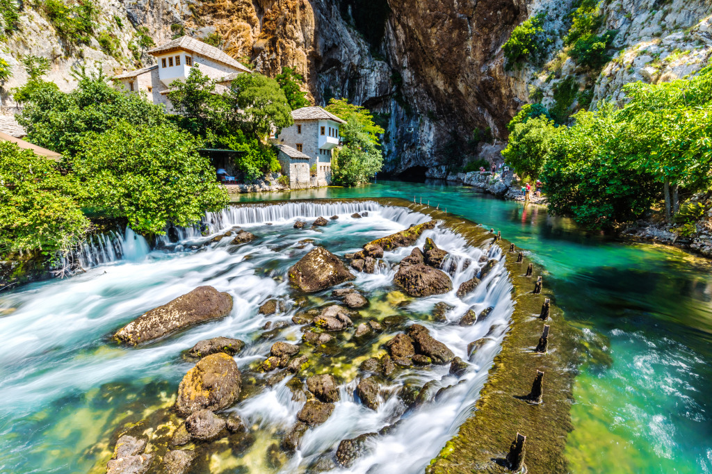 Stream of Blagaj, Bosnia jigsaw puzzle in Waterfalls puzzles on TheJigsawPuzzles.com