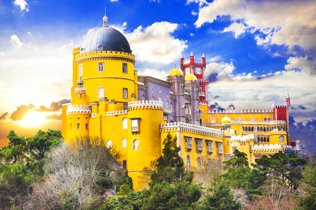Pena National Palace in Portugal jigsaw puzzle in Castles puzzles on TheJigsawPuzzles.com