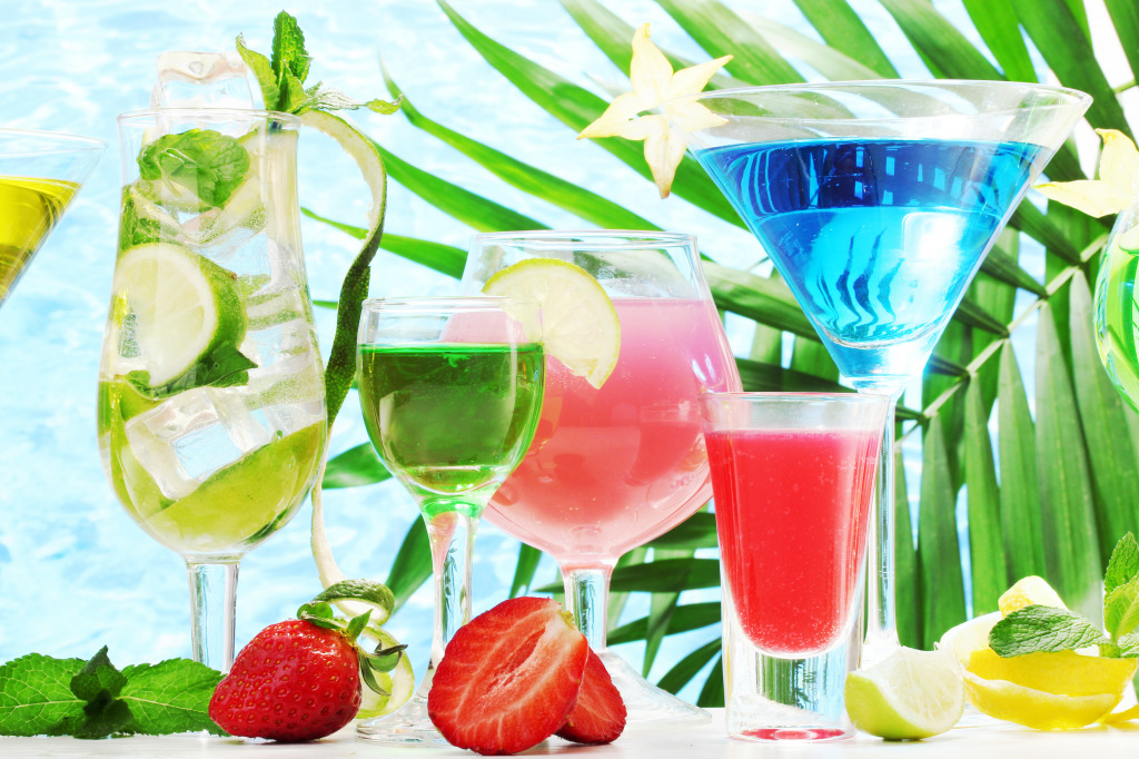 Tropical Cocktails jigsaw puzzle in Fruits & Veggies puzzles on TheJigsawPuzzles.com