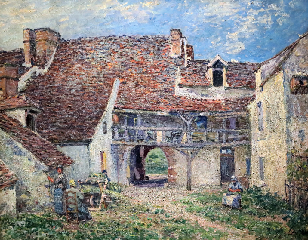 A Farmyard In Saint-Mammès jigsaw puzzle in Piece of Art puzzles on TheJigsawPuzzles.com