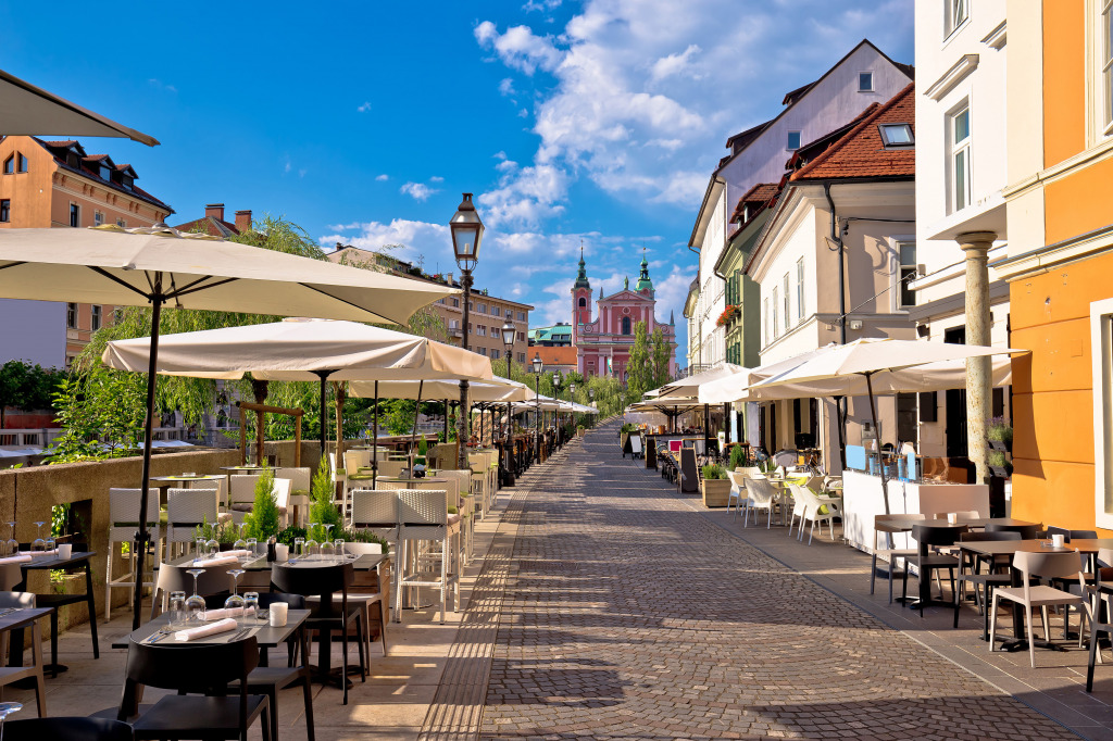 Ljubljana Riverfront, Slovenia jigsaw puzzle in Street View puzzles on TheJigsawPuzzles.com