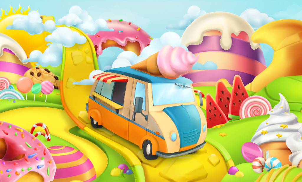 Candy Land jigsaw puzzle in Food & Bakery puzzles on TheJigsawPuzzles.com