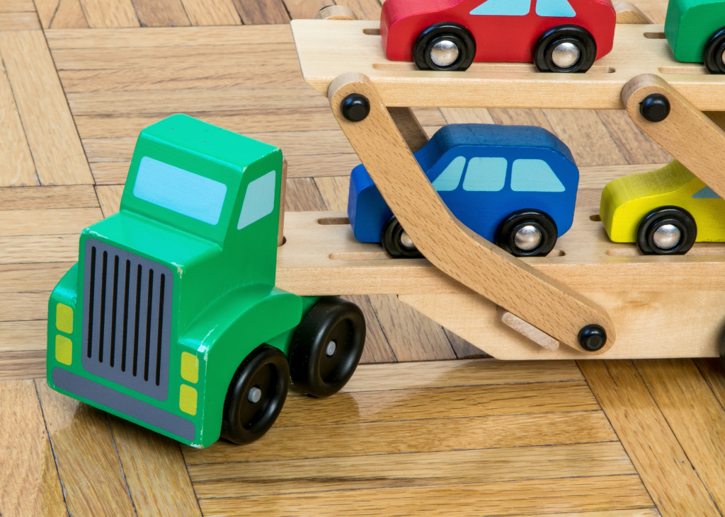 Toy Truck Carrying Toy Cars jigsaw puzzle in Macro puzzles on TheJigsawPuzzles.com