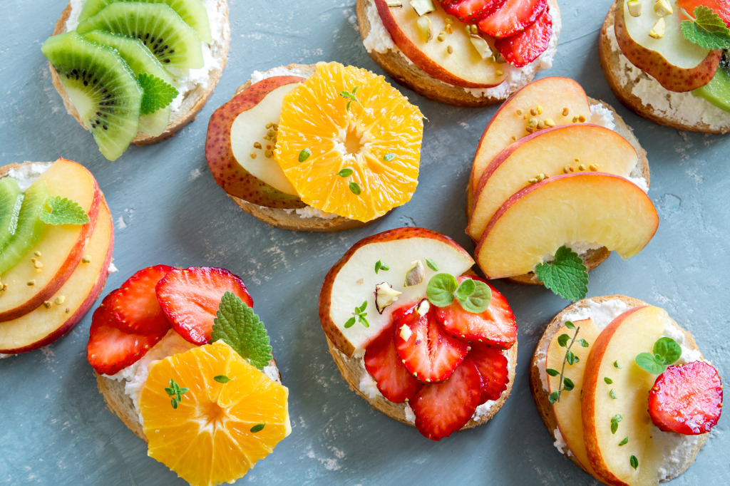 Fruit Sandwiches with Ricotta jigsaw puzzle in Fruits & Veggies puzzles on TheJigsawPuzzles.com