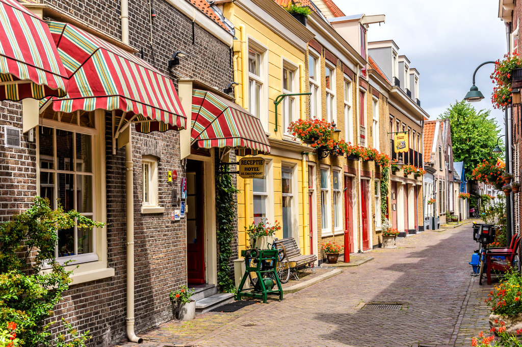 Delft Old Town, the Netherlands jigsaw puzzle in Street View puzzles on TheJigsawPuzzles.com