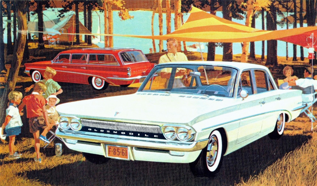 1961 Oldsmobile F-85 Deluxe Sedan jigsaw puzzle in Cars & Bikes puzzles on TheJigsawPuzzles.com