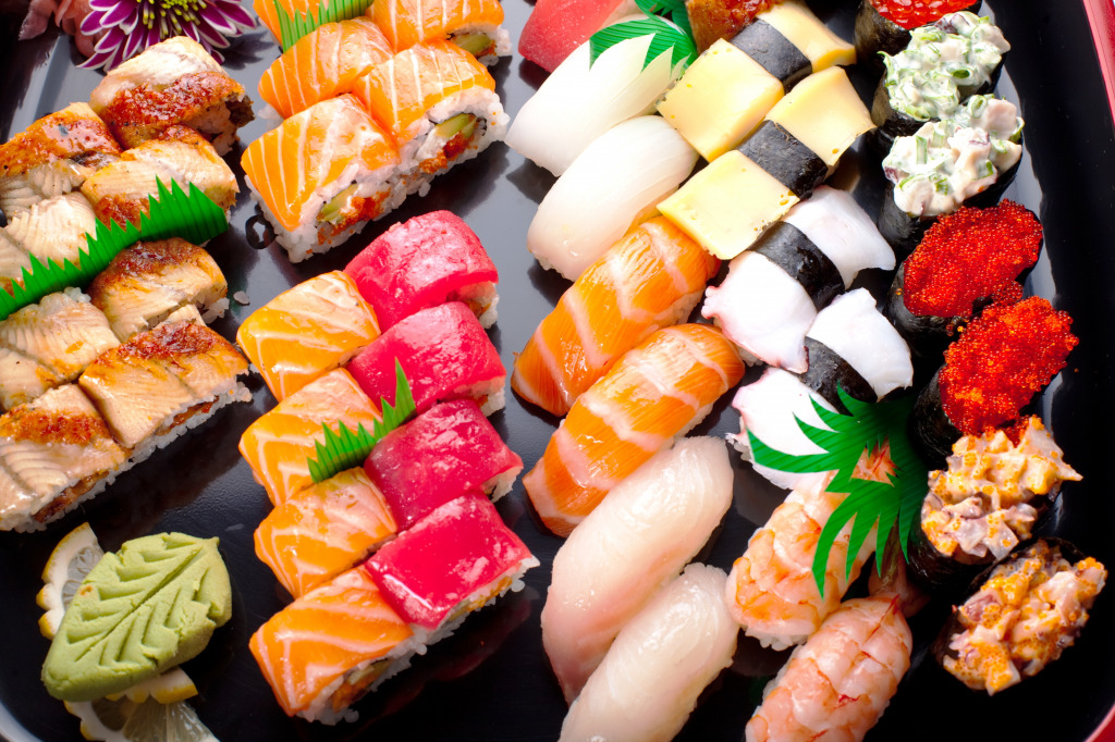 Assorted Sushi jigsaw puzzle in Food & Bakery puzzles on TheJigsawPuzzles.com