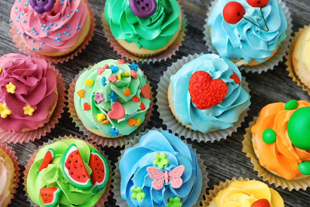 Colorful Cupcakes jigsaw puzzle in Puzzle of the Day puzzles on TheJigsawPuzzles.com