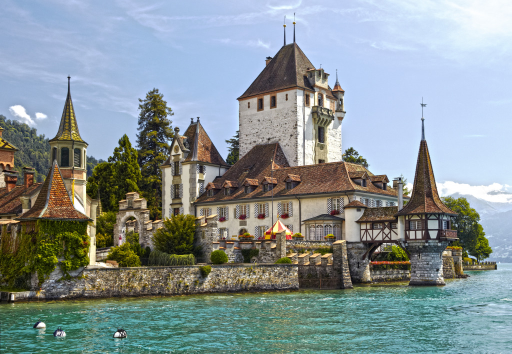 Castle Oberhofen, Switzerland jigsaw puzzle in Castles puzzles on TheJigsawPuzzles.com