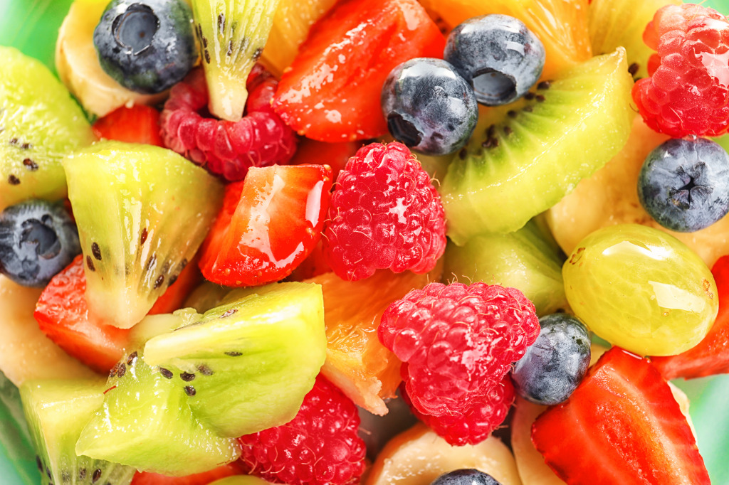 Yummy Fruit Salad jigsaw puzzle in Macro puzzles on TheJigsawPuzzles.com