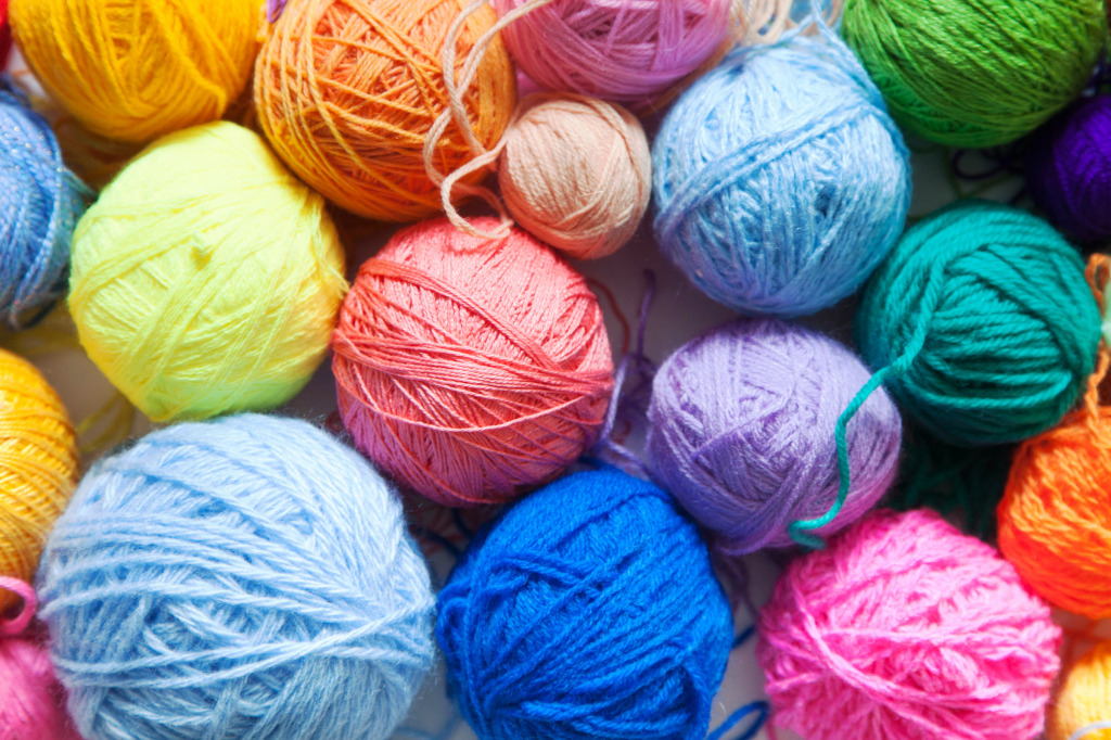 Colored Balls of Yarn jigsaw puzzle in Handmade puzzles on TheJigsawPuzzles.com