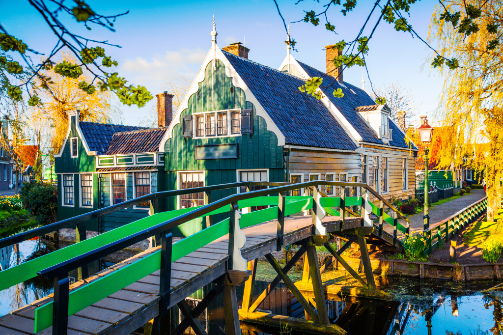 Zaanse Schans, The Netherlands jigsaw puzzle in Bridges puzzles on TheJigsawPuzzles.com