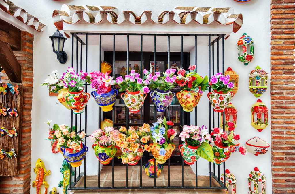 Window Decorated with Flower Pots jigsaw puzzle in Flowers puzzles on TheJigsawPuzzles.com