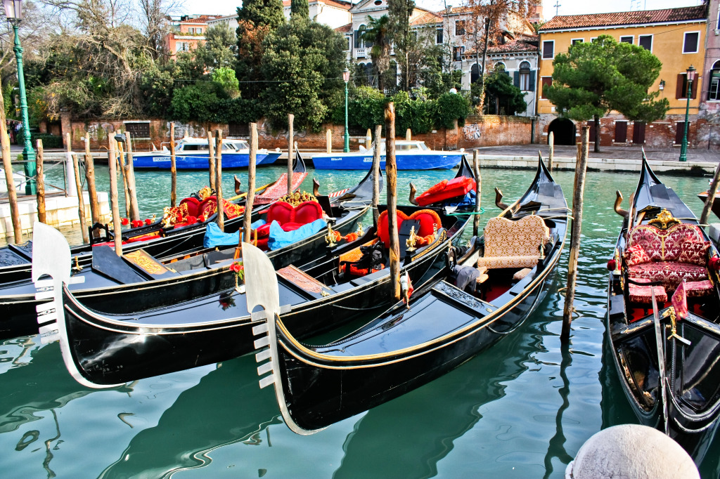 Gondolas in Venice jigsaw puzzle in Puzzle of the Day puzzles on TheJigsawPuzzles.com