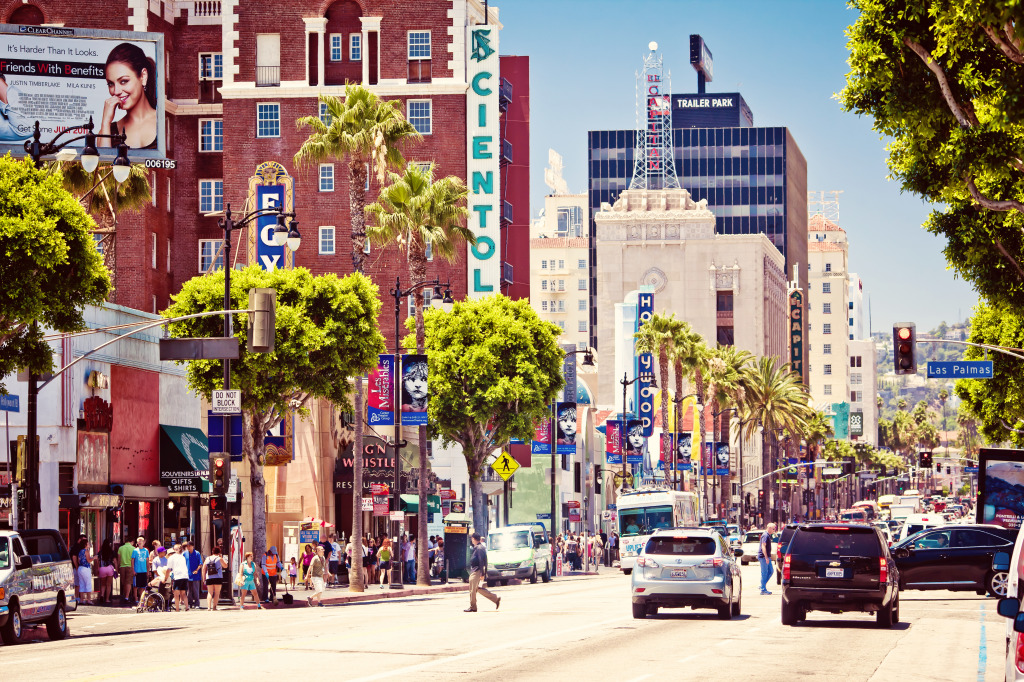 Hollywood Boulevard, Los Angeles jigsaw puzzle in Street View puzzles on TheJigsawPuzzles.com