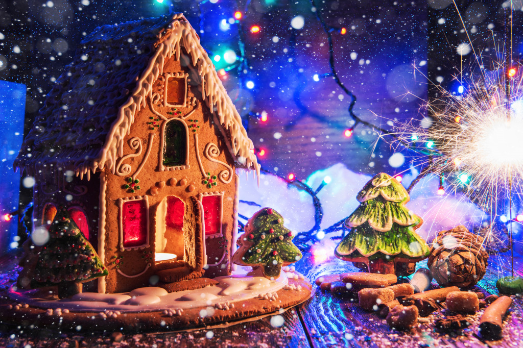 Gingerbread House jigsaw puzzle in Christmas & New Year puzzles on TheJigsawPuzzles.com