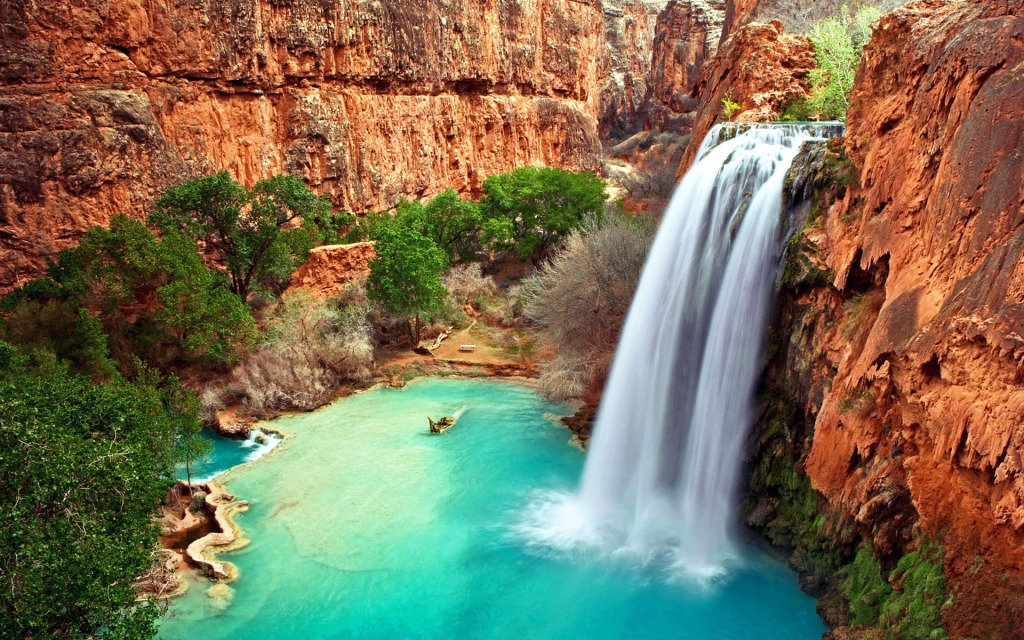 Havasu Falls, Grand Canyon jigsaw puzzle in Waterfalls puzzles on TheJigsawPuzzles.com