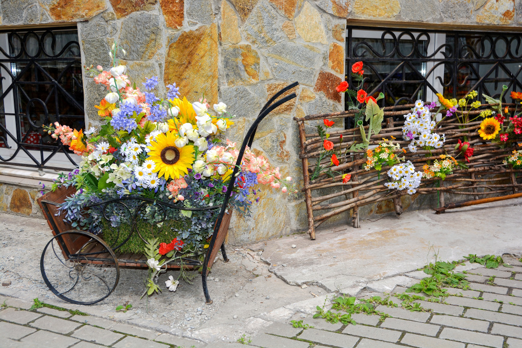 Flower Cart jigsaw puzzle in Flowers puzzles on TheJigsawPuzzles.com