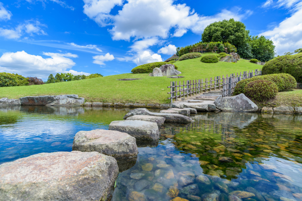 Korakuen Japanese Garden in Okayama jigsaw puzzle in Great Sightings puzzles on TheJigsawPuzzles.com