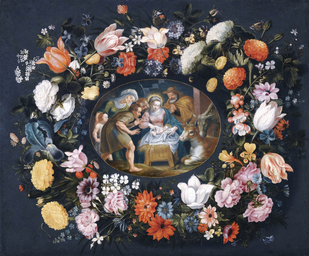 Adoration of the Shepherds jigsaw puzzle in Flowers puzzles on TheJigsawPuzzles.com