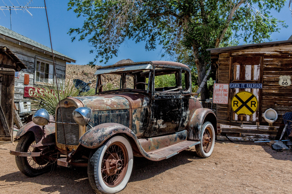 Route 66, Hackberry, Arizona jigsaw puzzle in Cars & Bikes puzzles on TheJigsawPuzzles.com