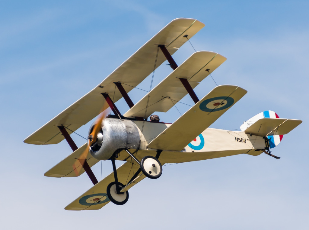 Sopwith Triplane in Farnborough, England jigsaw puzzle in Aviation puzzles on TheJigsawPuzzles.com