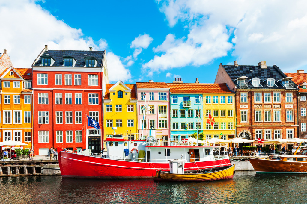 Nyhavn Waterfront, Copenhagen, Denmark jigsaw puzzle in Puzzle of the Day puzzles on TheJigsawPuzzles.com