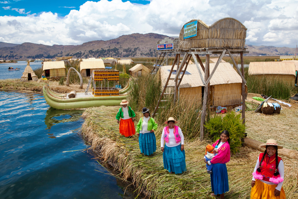 Uros Island, Peru jigsaw puzzle in Puzzle of the Day puzzles on TheJigsawPuzzles.com