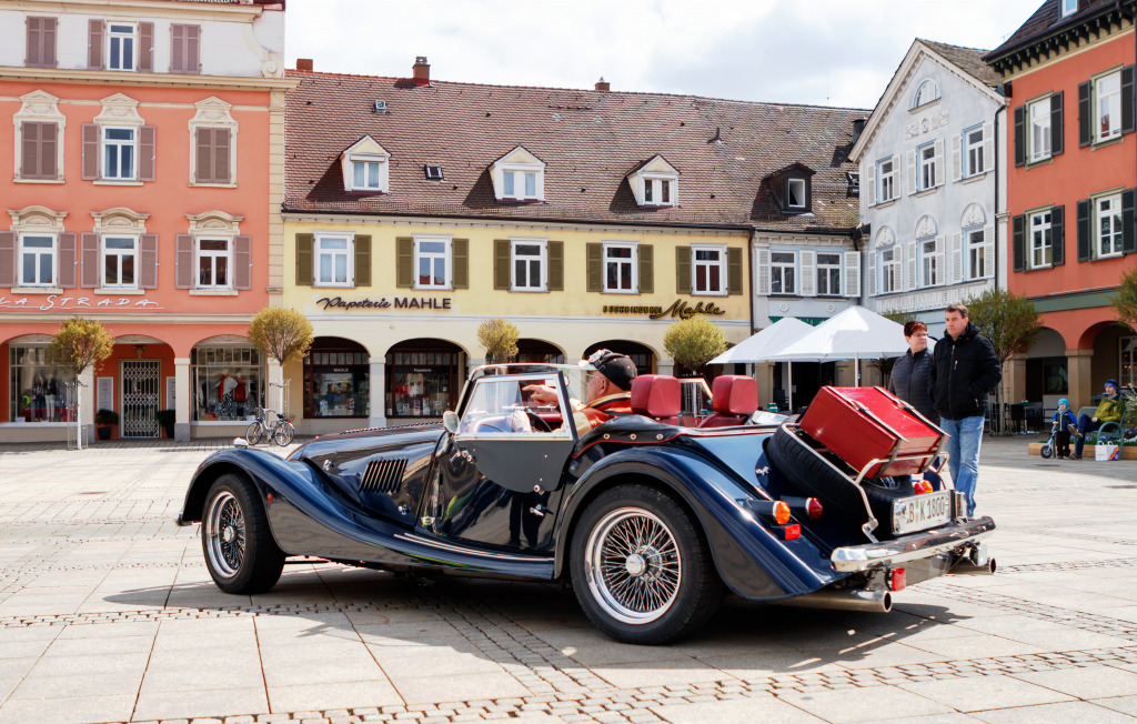 Morgan Oldtimer in Ludwigsburg, Germany jigsaw puzzle in Cars & Bikes puzzles on TheJigsawPuzzles.com